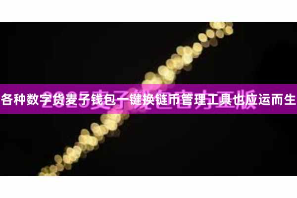 各种数字货麦子钱包一键换链币管理工具也应运而生
