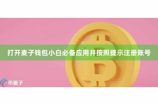 打开麦子钱包小白必备应用并按照提示注册账号
